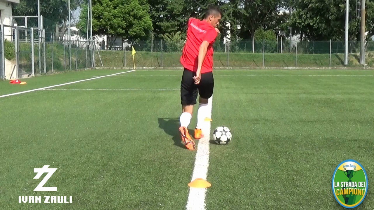 BALL MASTERY: Outside touch, right and left step over